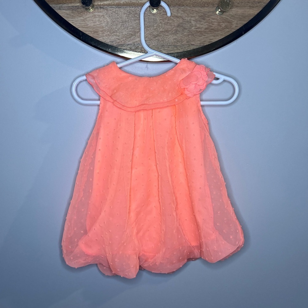 George Bright Coral Baby Dress
